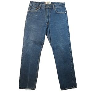 Levi's 505 Regular Fit Jeans Mens W36 L32 Blue Denim‎ Pants J3